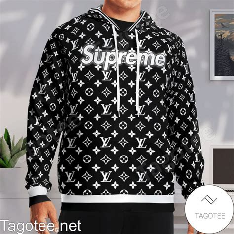 supreme louis vuitton hoodie zwart|supreme Louis Vuitton tracksuit.